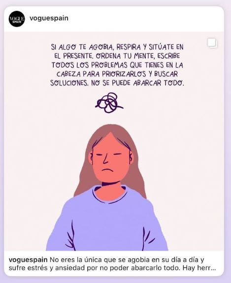 Recorte de un articulo publicado en Vogue que cita a Lucía Feito